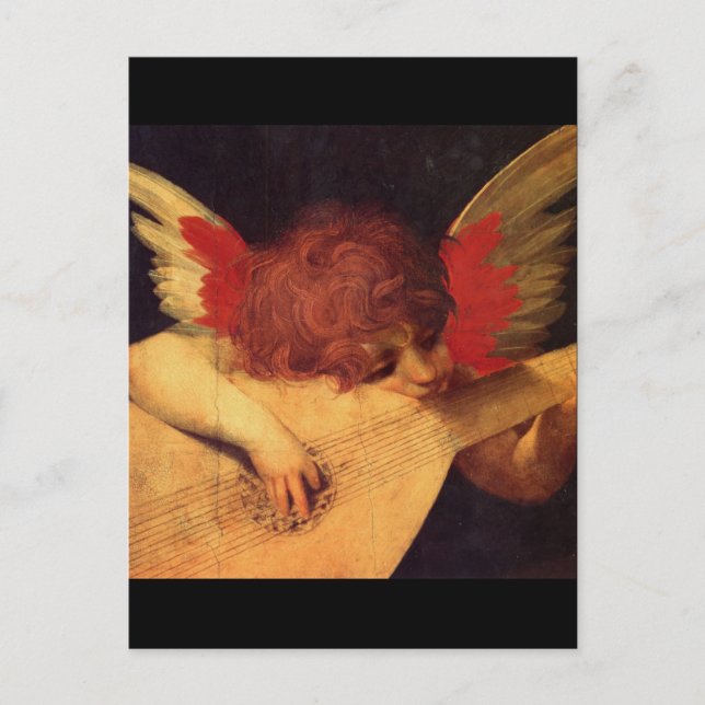 Postal Músico Ángel, Cristiano Rosso Fiorentino (Anverso)