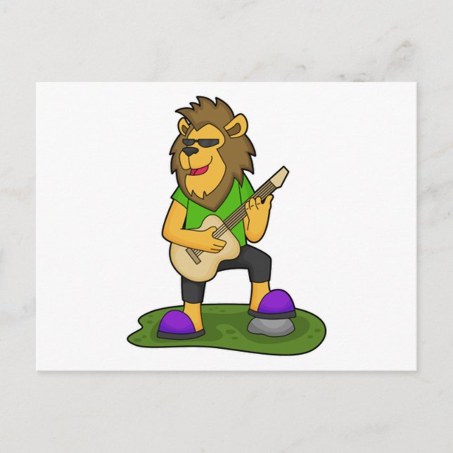 Postal Músico León Música de Guitarra (Anverso)