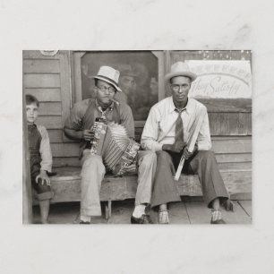 Postal Músicos callejeros, 1938