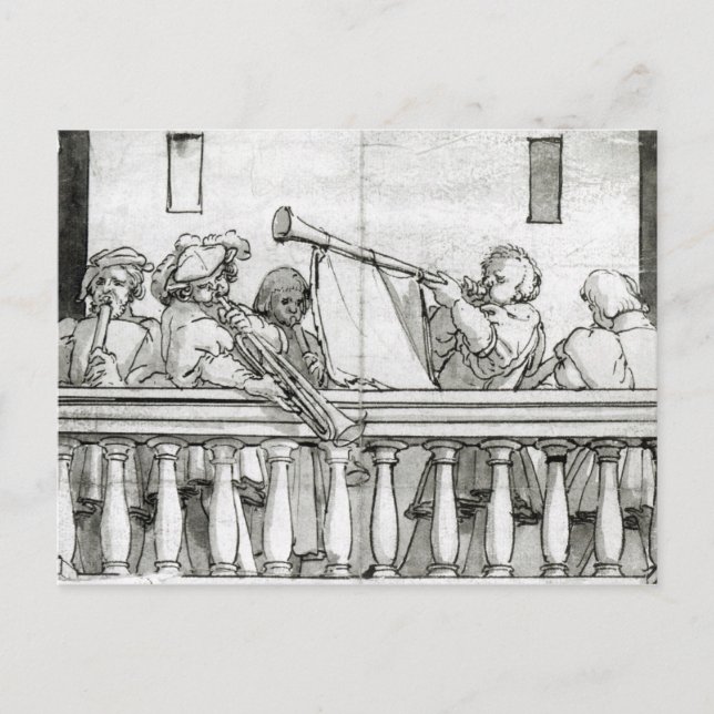 Postal Músicos de Enrique VIII (Anverso)