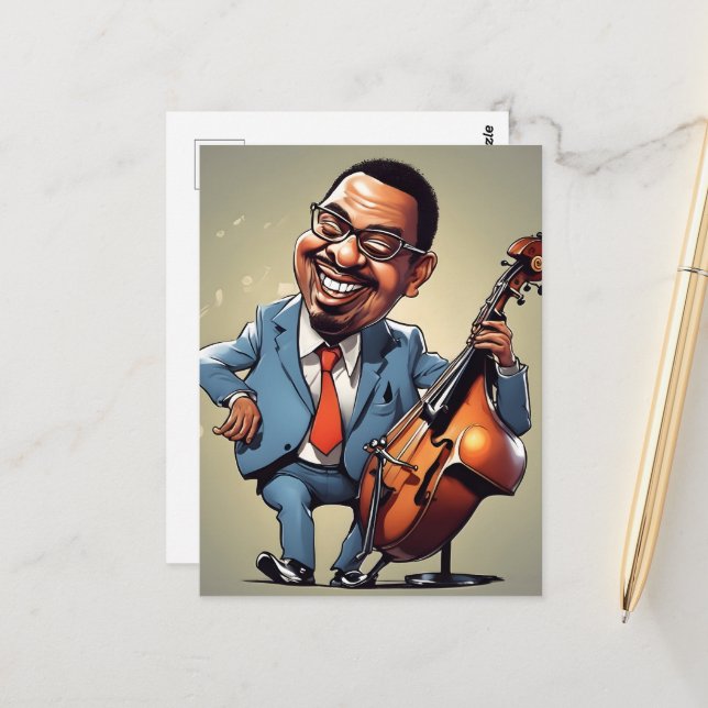 Postal músicos de jazz (Anverso/Reverso In Situ)