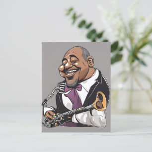 Postal músicos de jazz