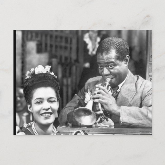 Postal Músicos de Jazz del Barrio Antiguo de Francia (Anverso)