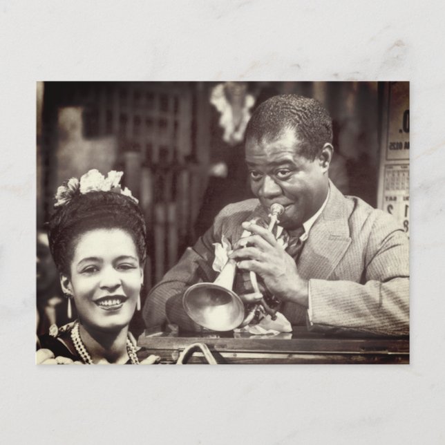 Postal Músicos de Jazz del Barrio Antiguo de Francia (Anverso)