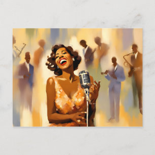 Postal Músicos de la banda de jazz