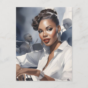 Postal Músicos de la banda de jazz