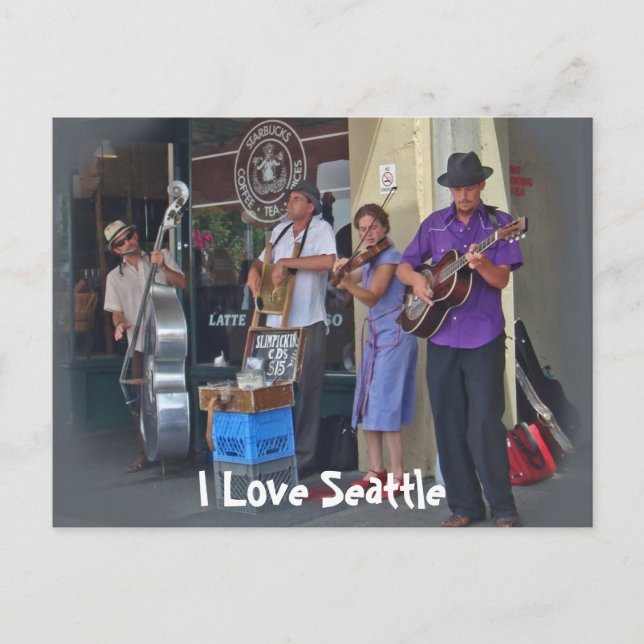 Postal Músicos de la calle (Anverso)