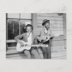Postal Músicos Viajeros, 1902