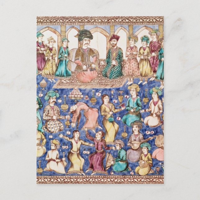 Postal Músicos y bailarines (Anverso)