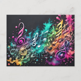 Postal musique graffiti