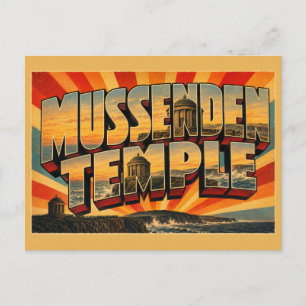 Postal Mussenden Temple Irlanda del Norte Viajes Vintage