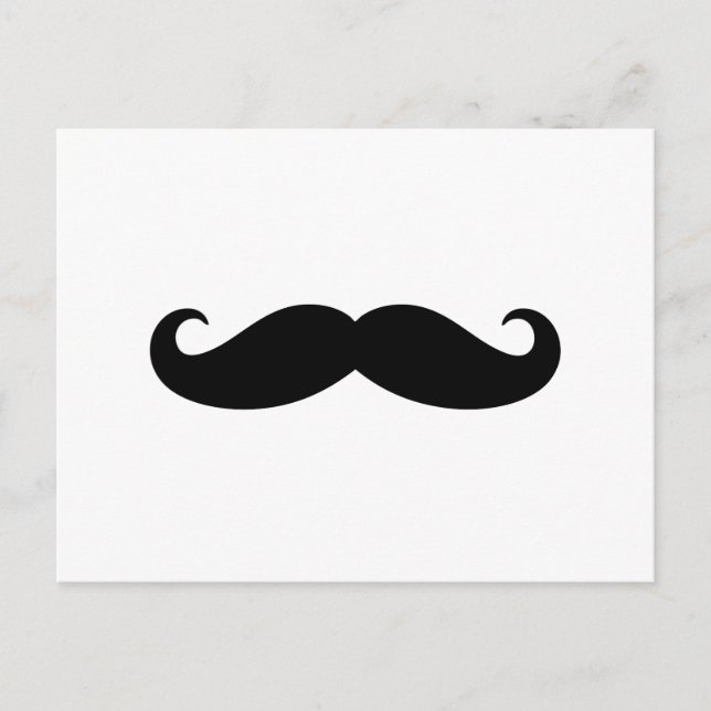 Postal Mustache Mustache, diseño de bigote (Anverso)