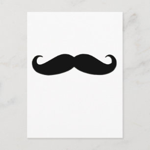 Postal Mustache negro o bigote negro para regalos diverti