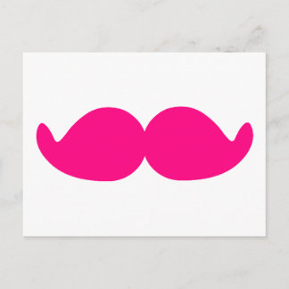 Postal Mustache rosa bigote rosa bigote de bigote rosado 