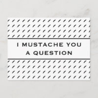 Mustache You A Question Mod Stripe