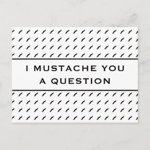 Postal Mustache You A Question Mod Stripe