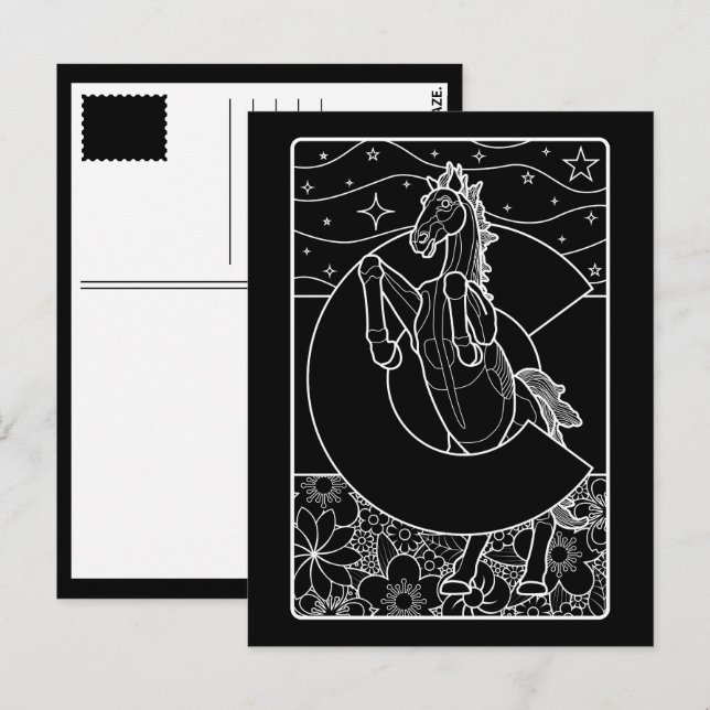 Postal mustang azul de colorado (Anverso / Reverso)