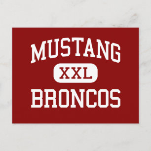 Postal Mustang - Broncos - Escuela Secundaria - Mustang O