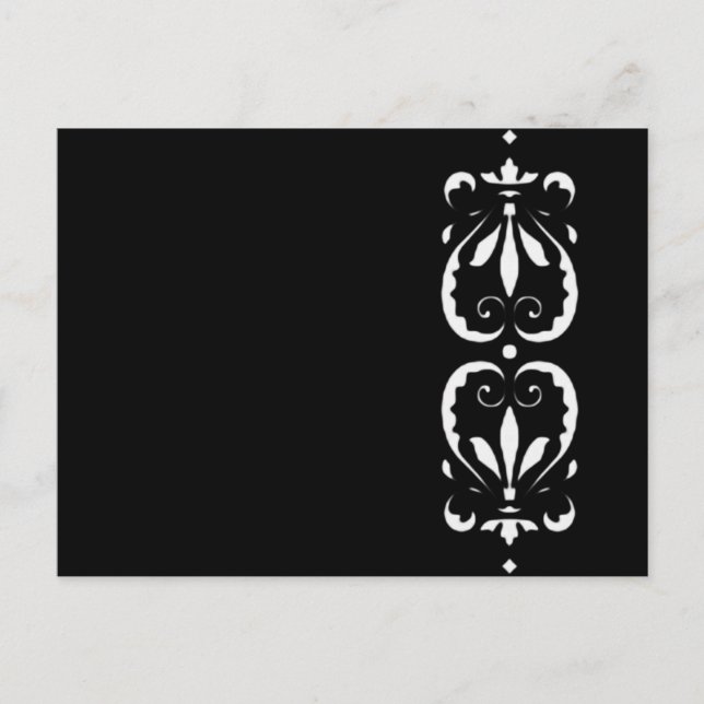 Postal Muster victorian schwarz negro barock klassisch (Anverso)