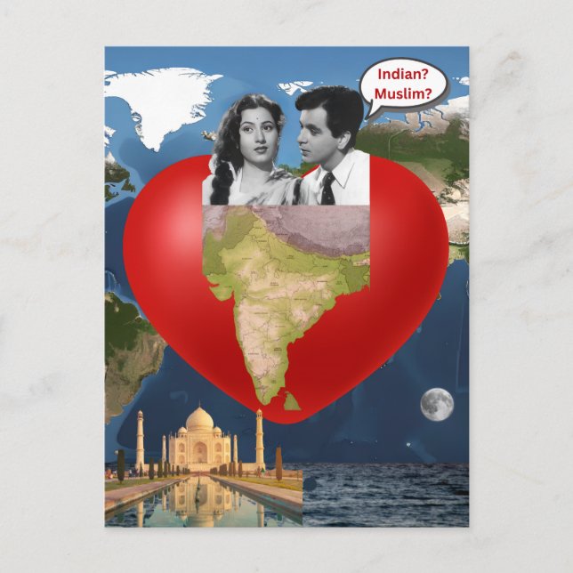 Postal Musulmán indio (Anverso)