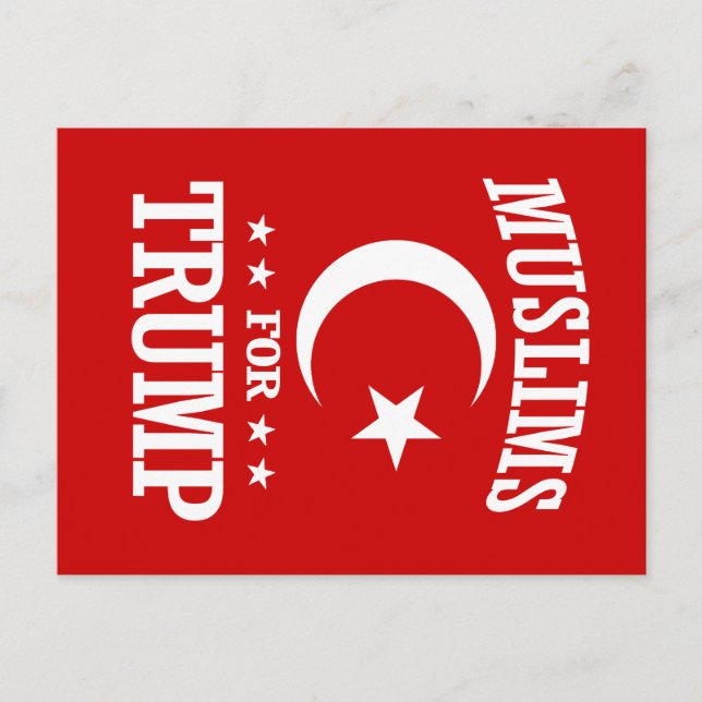 POSTAL MUSULMANES PARA TRUMP (Anverso)