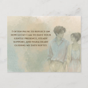 Postal Mutual Gratitude Love Quote Postcard Gentle Pres