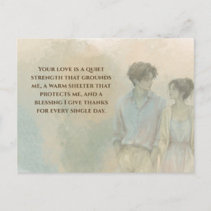 Postal Mutual Gratitude Love Quote Postcard Gentle Pres