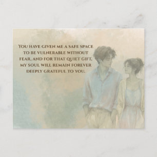 Postal Mutual Gratitude Love Quote Postcard Gentle Pres