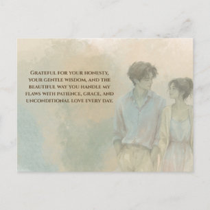 Postal Mutual Gratitude Love Quote Postcard Gentle Pres