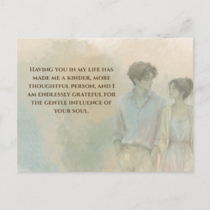 Postal Mutual Gratitude Love Quote Postcard Gentle Pres