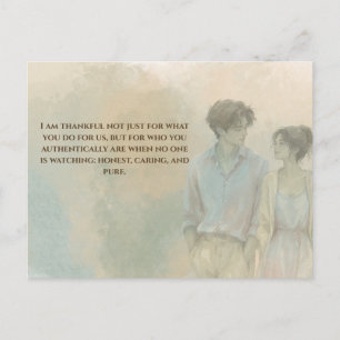 Postal Mutual Gratitude Love Quote Postcard Gentle Pres