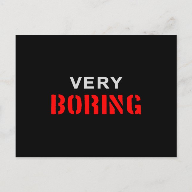 Postal Muy aburrido (Anverso)