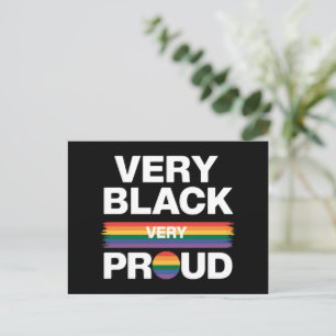 Postal Muy Negro Muy Orgulloso Orgullo Gay Negro Orgullo 