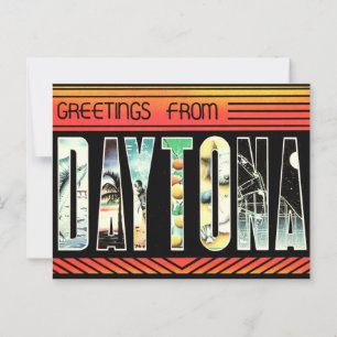 Postal Muy Retro Daytona Beach Florida