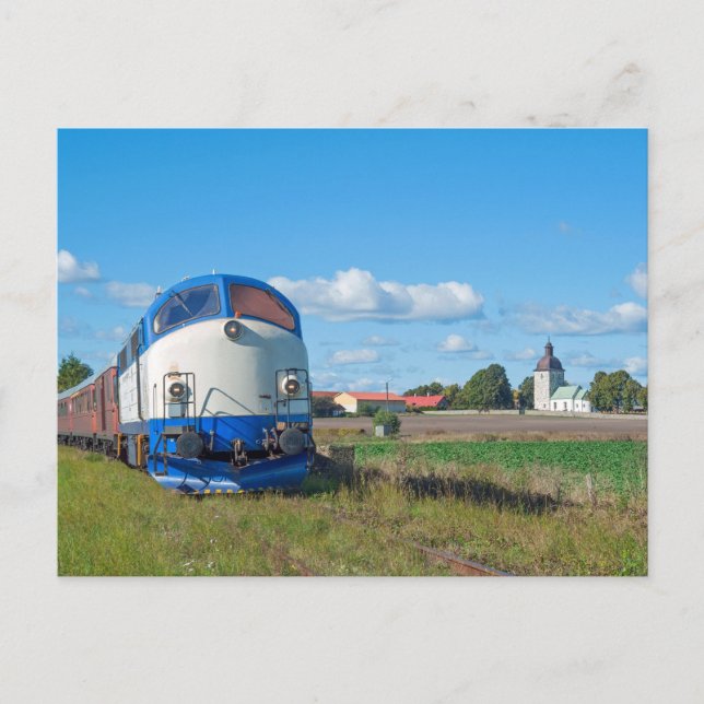 Postal MX 1009 con el tren especial en Viby (Anverso)