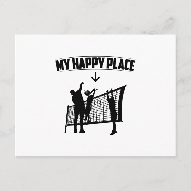 Postal My Favorite Place | Volleyball Player Gift Idea (Anverso)