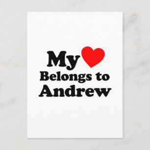 Postal My Heart Belongs to Andrew