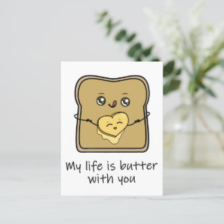 Postal My life is butter with you postcard postcrossing
