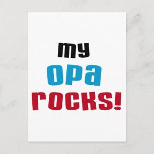 Postal My Opa Rocks Camisetas y regalos
