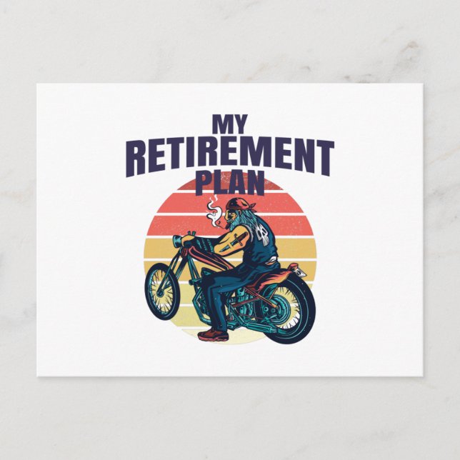 Postal My retirement plan motorcycling (Anverso)