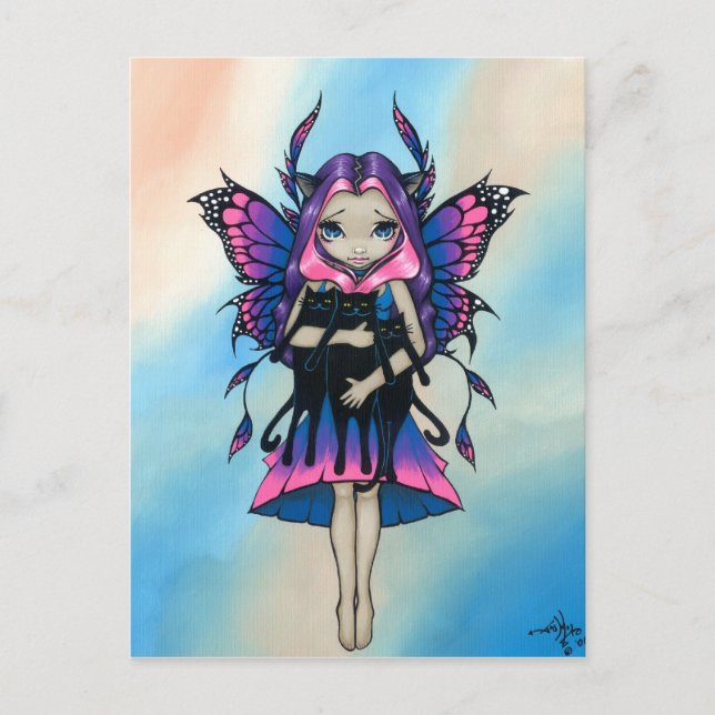 Postal "My Three Kitties" (Anverso)