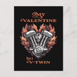 Postal My Valentine has a V-Twin, Biker style