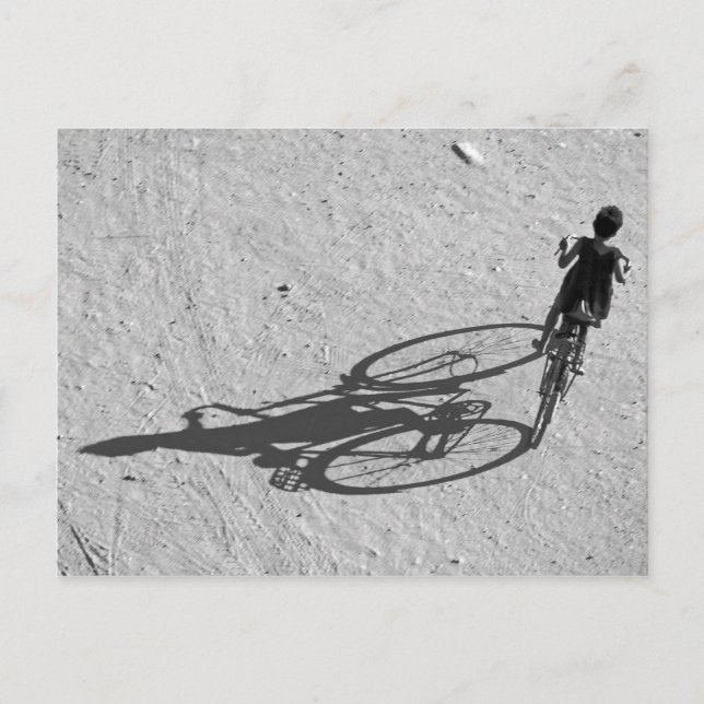 Postal Myamar, Bagan, Niño joven montando una bicicleta e (Anverso)