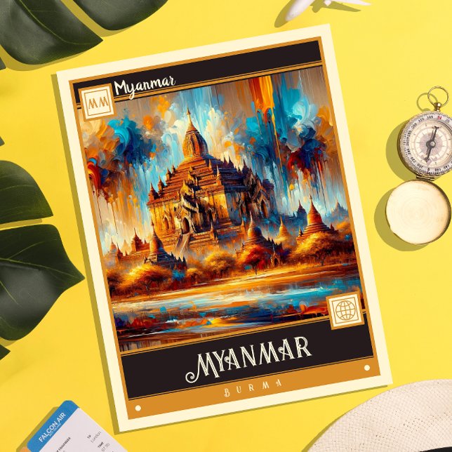 Postal Myanmar | Pintura de época (Subido por el creador)