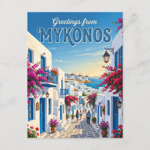Postal Mykonos Ciudad Antigua Grecia