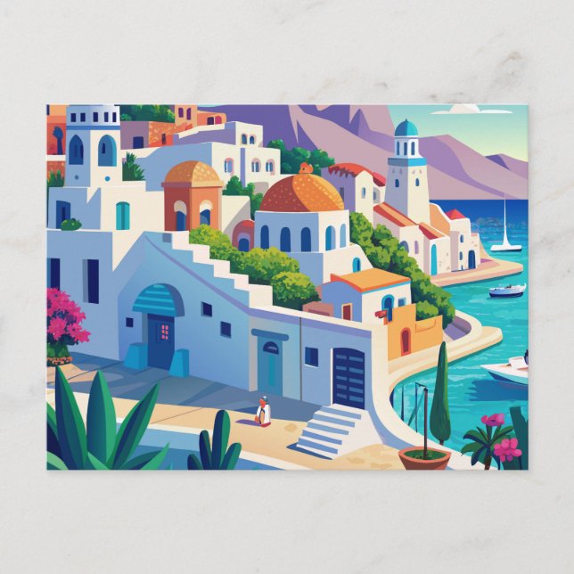 Postal Mykonos, Grecia (Anverso)
