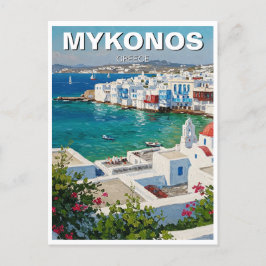 Postal Mykonos Grecia Islas griegas Pequeña Venecia