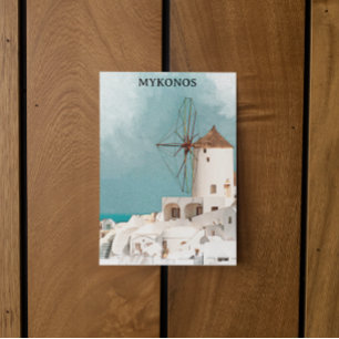 Postal Mykonos Grecia Molino de viento Alefkandra