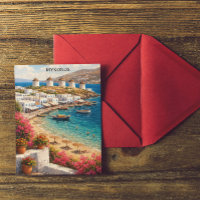 Mykonos Grecia Molinos de Viento Ilustración de Vi