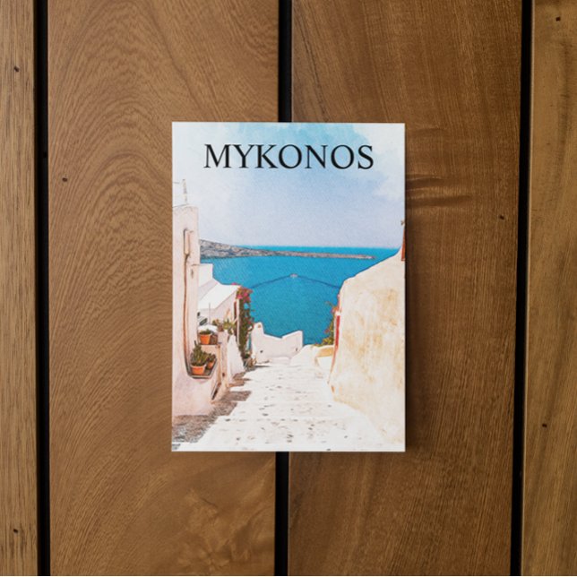 Postal Mykonos Grecia Ocean View Travel (mykonos greece travel postcard)